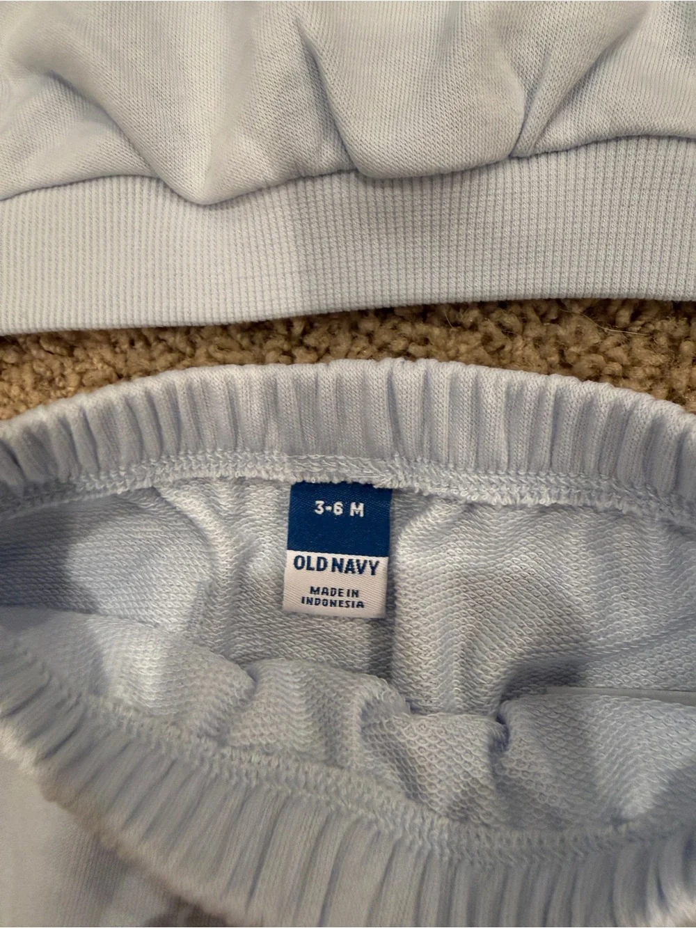 Old Navy Light Blue Sweatshirt & Sweatpants Set with Bee Embellishment 3-6M